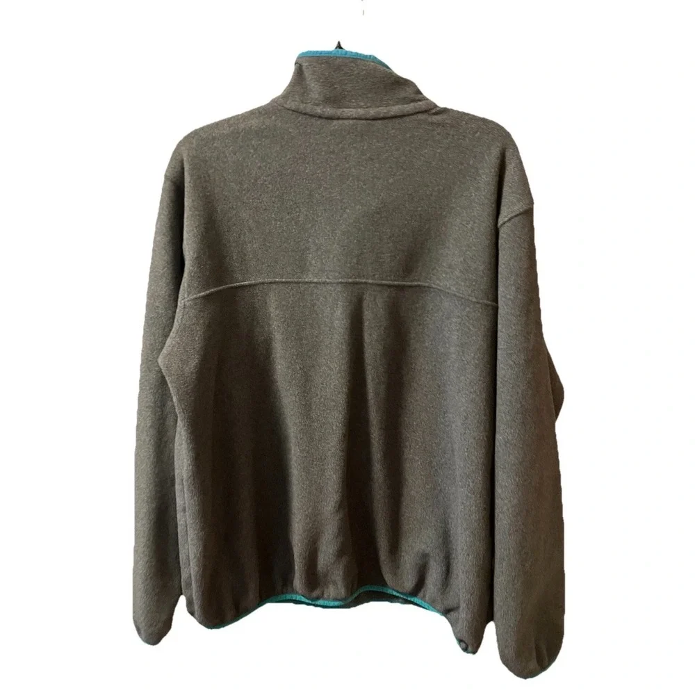 Patagonia Synchilla Snap T Fleece Pullover Sweater Gray Aqua Sz XL
